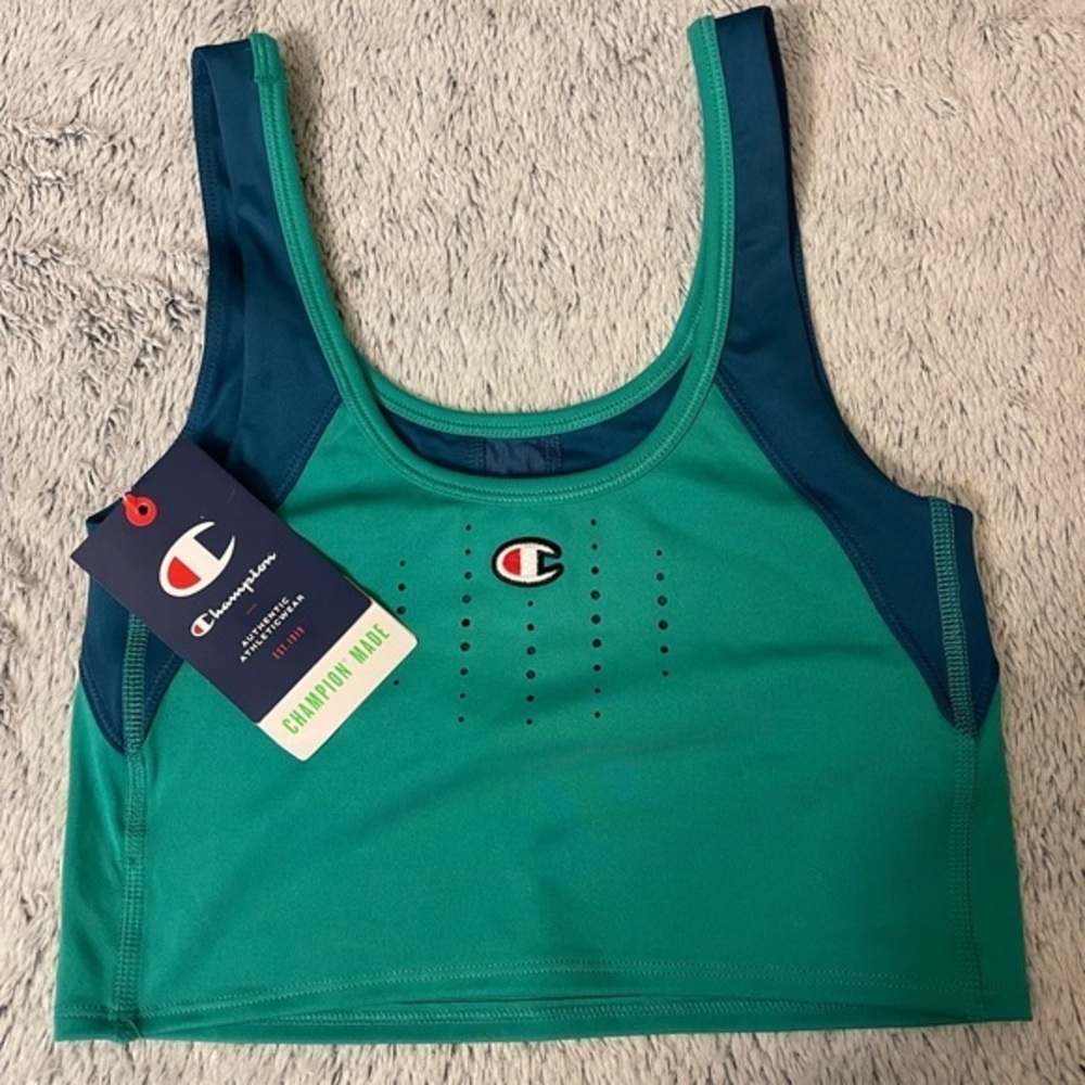 NWT Champion sports bra. Green and Blue size XS